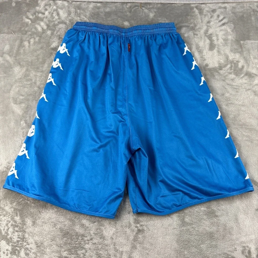 Kappa Shorts Mens XXL Torino FC Kombat Blue Logo Tape Soccer Serie A EUC